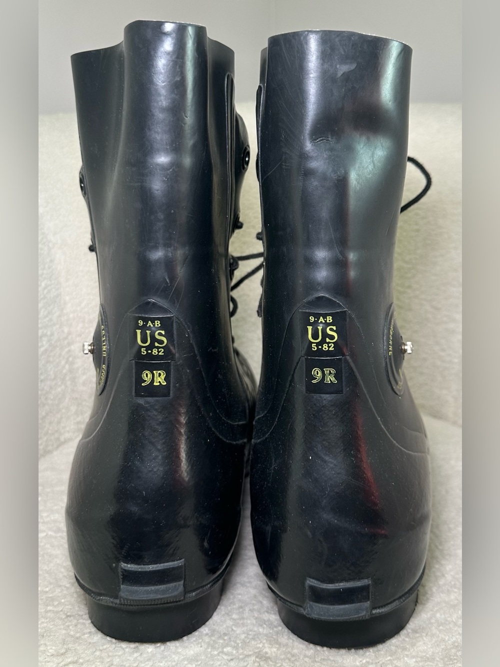 Vintage 1982 Bata U.S. Military Arctic Overboots Black Rubber Cold weather boots - Picture 4 of 15
